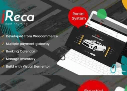 Ireca Theme GPL Car Rental Boat, Bike, Vehicle, Calendar WordPress Theme