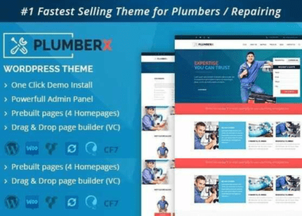 Plumber Theme WP GPL WordPress Construction and Repairing WordPress Theme