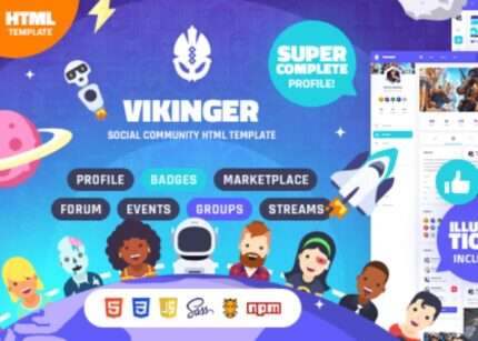Vikinger Theme WP GPL BuddyPress