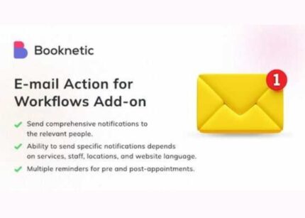 Email action for Booknetic Workflows WP GPL Plugin