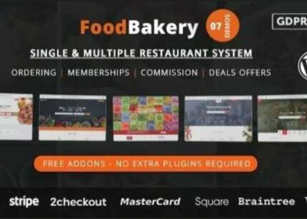 FoodBakery Theme WP GPL – Food Delivery Restaurant Directory WordPress Theme