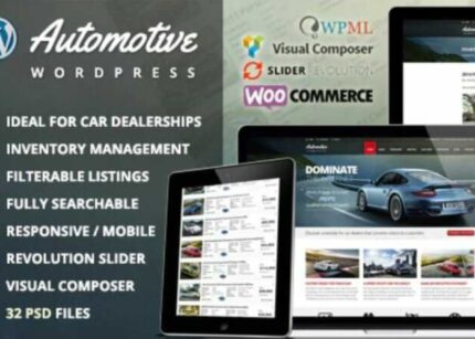 Automotive Theme WP GPL – Car Dealership Business WordPress Theme