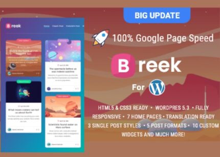 Breek Theme WP GPL – Minimal Masonry Theme for WordPress