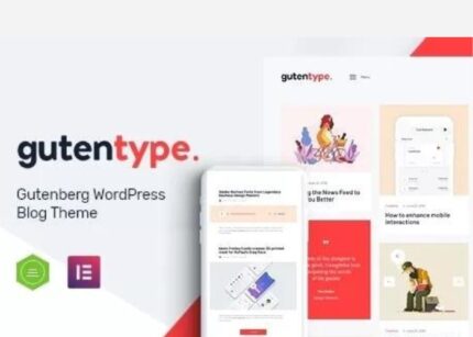 Gutentype Theme WP GPL – 100% Gutenberg WordPress Theme for Modern Blog + Elementor