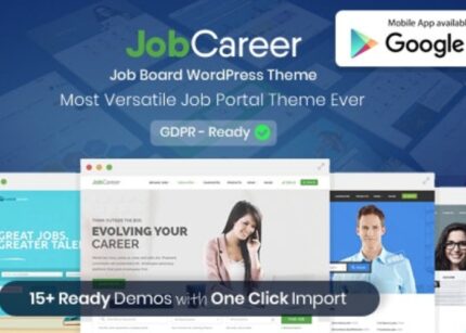 JobCareer Theme WP GPL Job Board Responsive WordPress Websites