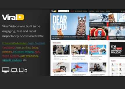 ViralVideo Theme GPL v2.9 – Responsive Magazine WordPress Website