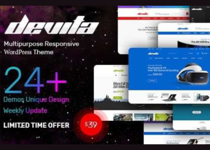 Devita GPL Theme Multi-purpose WooCommerce WP Website