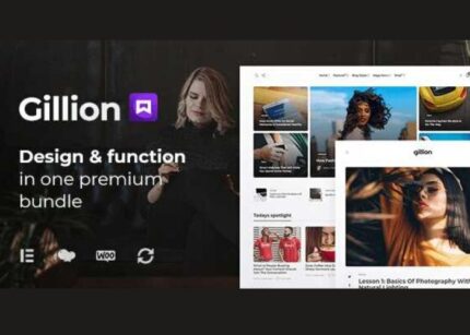 Gillion Theme GPL v4.7 – Multi-Concept Blog Magazine & Shop WordPress Theme