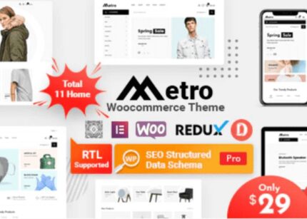 Metro Theme GPL v2.4 – Minimal WooCommerce WordPress Websites Testing Purpose