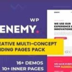 Genemy Theme WP GPL Creative Multi Concept Landing Pages