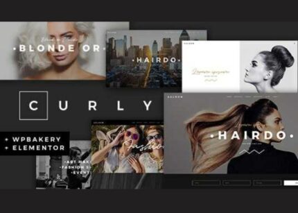 Curly Theme WP GPL A Stylish Theme for Hair Salons