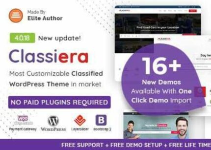 Classiera Theme WP GPL Classified Ads WordPress Websites