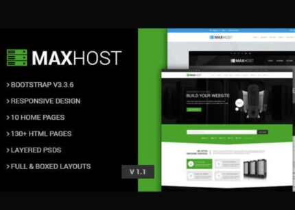 MaxHost Theme WP GPL Web Hosting, WHMCS and Corporate Business