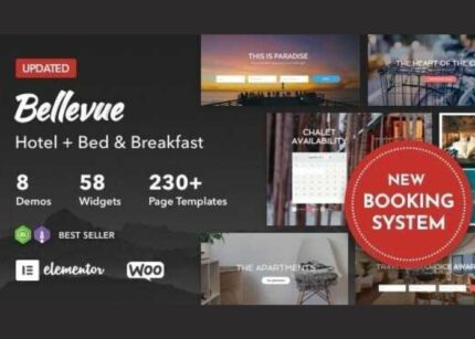 Bellevue Theme WP GPL Hotel ,Bed & Breakfast Booking Website
