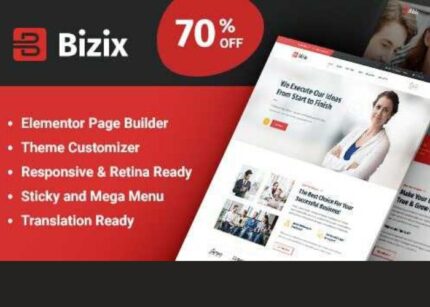 Bizix Theme Corporate & Business WP GPL WordPress Website