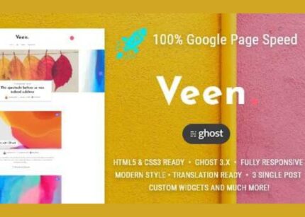 Veen Theme WP GPL Minimal & Lightweight Blog for WordPress