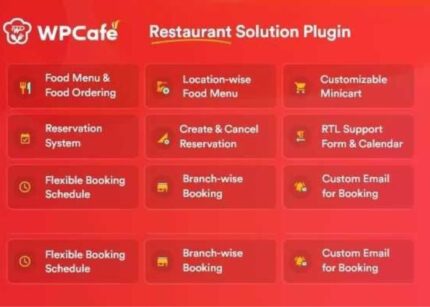 WPCafe Table Reservation, Food Menu & Online Food Ordering WP GPL