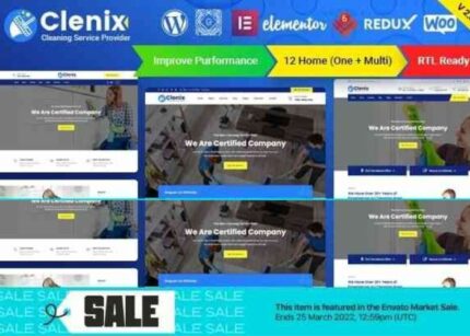 Clenix Theme Cleaning Services WP GPL Theme