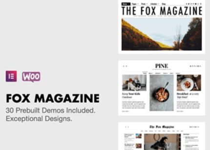 The Fox Theme Minimal Blog Magazine WP GPL Theme