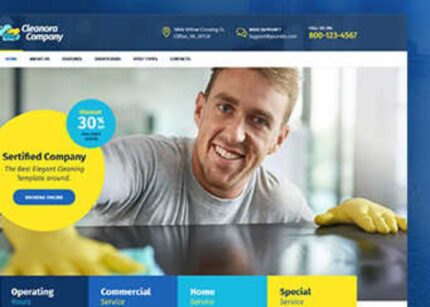 Cleanora Theme Cleaning Services WP GPL Theme