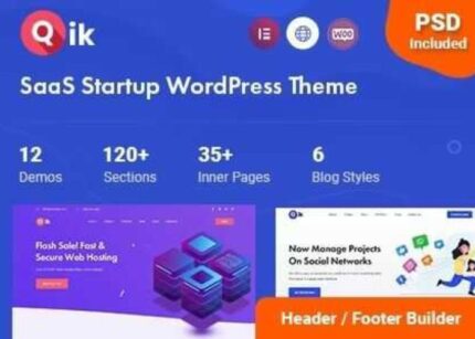 Qik Theme SaaS Startup WP GPL Theme