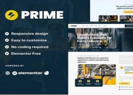 Prime Theme Industrial & Manufacturing Elementor Template Kit