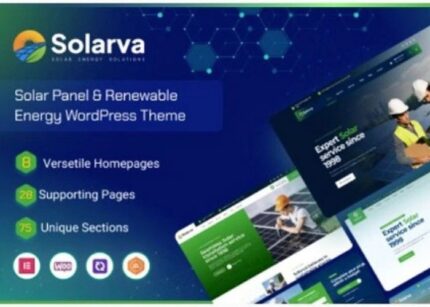Solarva Theme Ecology & Solar Energy WP GPL Theme