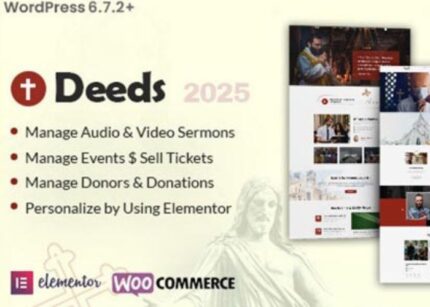Deeds Theme Best Responsive Nonprofit Church WP GPL Theme