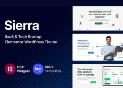 Sierra Theme SaaS & Tech Startup Elementor WP GPL Theme
