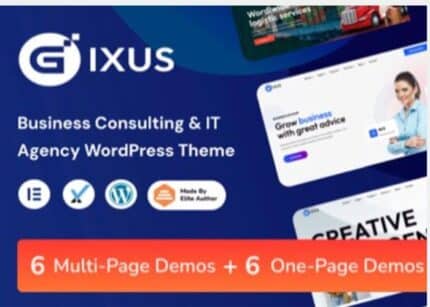 Gixus Theme Business Consulting & IT Agency WP GPL Theme
