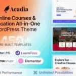 Acadia Theme Education WP GPL Theme For University & Online Course v2.2.9