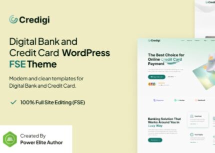 Credigi Theme Digital Bank & Credit Card FSE WP GPL Theme v-1.0.1