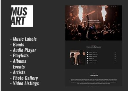 Musart Theme Music Label and Artists WP GPL Theme v1.2.2