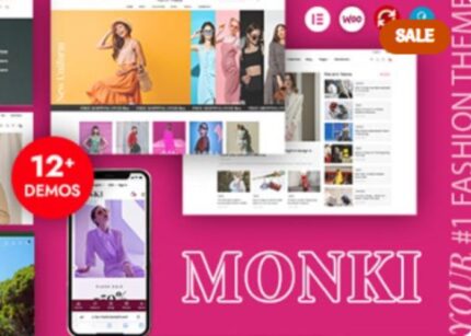 Monki Theme Elementor Fashion WooCommerce WP G Theme v-2.0.8