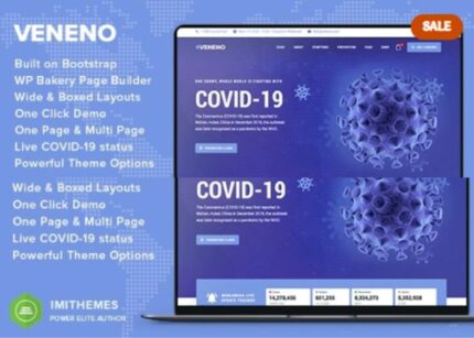 Veneno Theme Coronavirus Information WP GPL Theme v-2.9