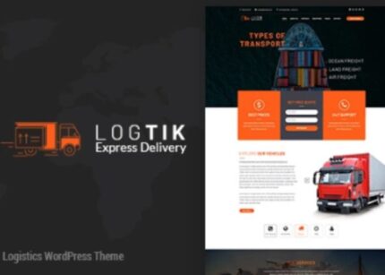 Logtik Theme Logistics, Cargo Transportation WP GPL Theme v-2.7