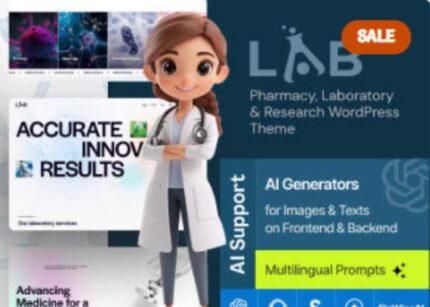 Lab Theme Pharmacy, Laboratory & Research WP GPL Theme v-1.5