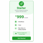 Kickstart Your Automation Journey Starter n8n Plan ₹999/month