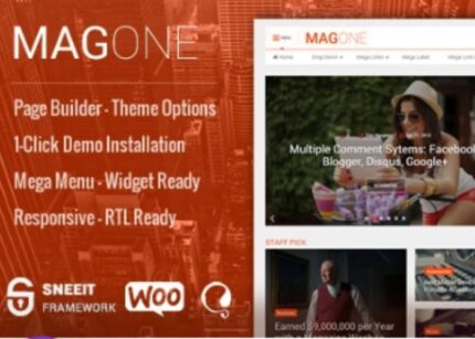 MagOne Theme Responsive Magazine & News WP GPL Theme v-9.1
