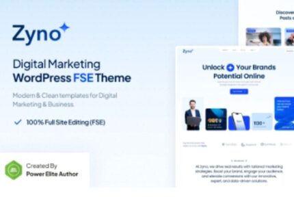 Zyno Theme Digital Marketing Agency Gutenverse FSE WP GPL Block Theme v-1.0.3