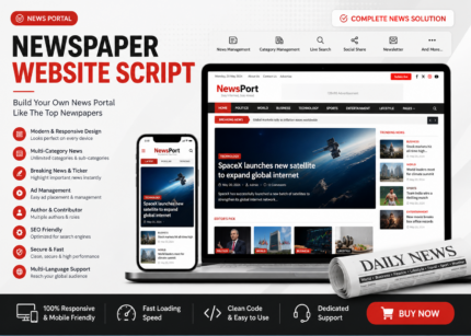 Newspaper Laravel Script – Complete News Portal CMS with SEO, Ads & Multi-Category System