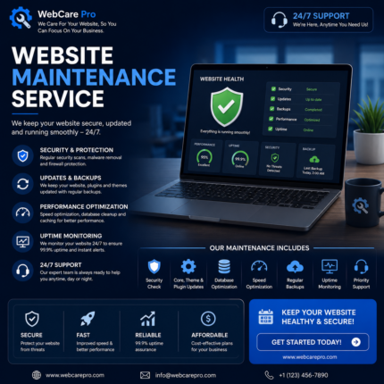 Website Maintenance & Optimization Service | Speed & Security Support
