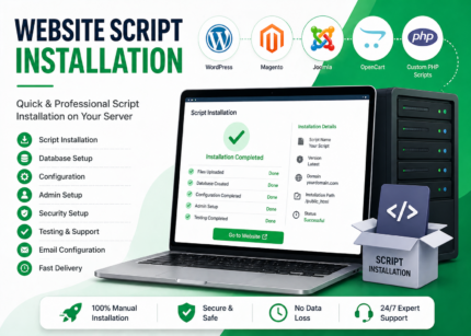 Website Script Installation Service Quick Setup on Your Server