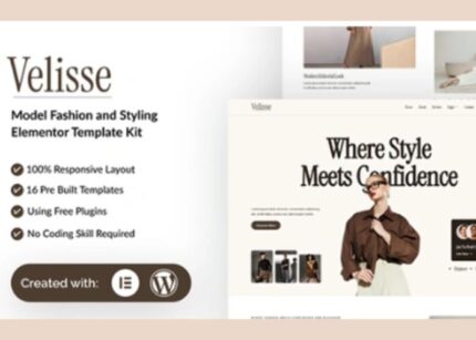 Velisse Model Fashion & Styling Elementor Template Kit WP GPL v1.0